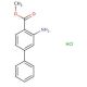 Methyl 3-aminobiphenyl-4-carboxylate hydrochloride - chemical structure image
