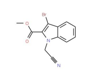 Methyl 3-bromo-1-(cyanomethyl)-1H-indole-2-carboxylate - chemical structure image