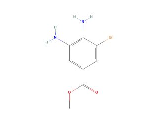Methyl 3-bromo-4,5-diaminobenzoate (CAS 1245643-11-1) - chemical structure image