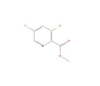 Methyl 3-bromo-5-fluoropyridine-2-carboxylate (CAS 1214337-00-4) - chemical structure image