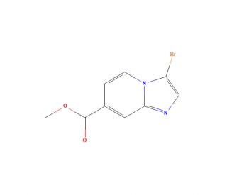 Methyl 3-bromoimidazo[1,2-a]pyridine-7-carboxylate (CAS 342613-63-2) - chemical structure image