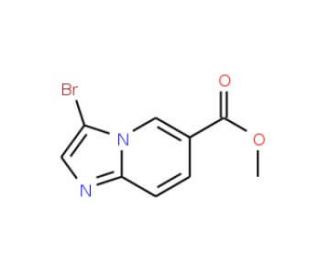 Methyl 3-bromoimidazo[1,2-a]pyridine-6-carboxylate (CAS 886361-98-4) - chemical structure image