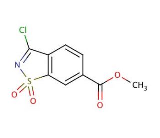 methyl 3-chloro-1,1-dioxo-1&lambda;{6},2-benzothiazole-6-carboxylate - chemical structure image