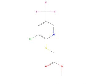 Methyl [[3-chloro-5-(trifluoromethyl)pyridin-2-yl]sulfanyl]acetate (CAS 1024368-23-7) - chemical structure image