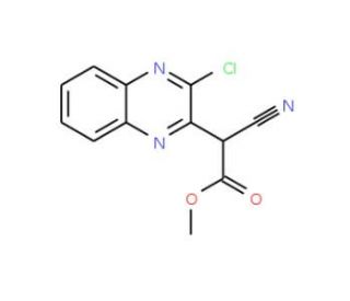 methyl (3-chloroquinoxalin-2-yl)(cyano)acetate (CAS 10176-23-5) - chemical structure image