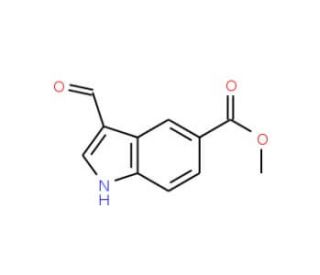 methyl 3-formyl-1H-indole-5-carboxylate (CAS 197506-83-5) - chemical structure image