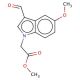 Methyl (3-formyl-5-methoxy-1H-indol-1-yl)acetate - chemical structure image