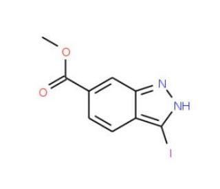 Methyl 3-iodo-1H-indazole-6-carboxylate (CAS 885518-82-1) - chemical structure image