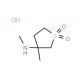 Methyl-(3-methyl-1,1-dioxo-tetrahydro-1lambda*6*-thiophen-3-yl)-amine hydrochloride - chemical structure image