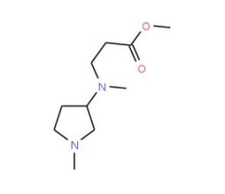 Methyl 3-[methyl(1-methylpyrrolidin-3-yl)amino]-propanoate - chemical structure image