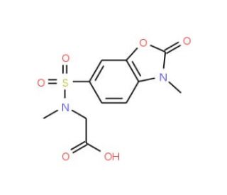 {Methyl[(3-methyl-2-oxo-2,3-dihydro-1,3-benzoxazol-6-yl)sulfonyl]amino}acetic acid - chemical structure image