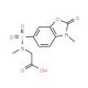 {Methyl[(3-methyl-2-oxo-2,3-dihydro-1,3-benzoxazol-6-yl)sulfonyl]amino}acetic acid - chemical structure image