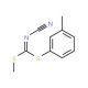 Methyl (3-methylphenyl)cyanocarbonimidodithioate (CAS 152381-93-6) - chemical structure image