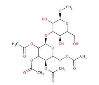 Methyl 3-O-(2&prime;,3&prime;,4&prime;,6&prime;-O-Tetraacetyl-&alpha;-D-mannopyranosyl)-&alpha;-D-mannopyranoside - chemical structure image
