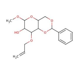 Methyl 3-O-Allyl-4,6-O-benzylidene-α-D-mannopyranoside (CAS 82228-10-2) - chemical structure image
