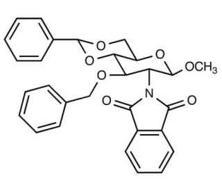 Methyl 3-O-Benzyl-4,6-O-benzylidene-2-deoxy-2-N-phthalimido- β-D-glucopyranoside (CAS 97276-96-5) - chemical structure image
