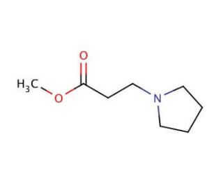 methyl 3-(pyrrolidin-1-yl)propanoate (CAS 22041-21-0) - chemical structure image