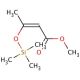 Methyl 3-(trimethylsilyloxy)crotonate, mixture of cis and trans (CAS 26767-00-0) - chemical structure image