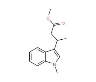 Methyl (3R)-(&minus;)-3-(1-methylindol-3-yl)butanoate (CAS 460050-72-0) - chemical structure image