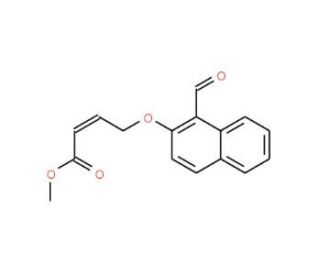 Methyl 4-[(1-formyl-2-naphthyl)oxy]-2-butenoate (CAS 174633-84-2) - chemical structure image