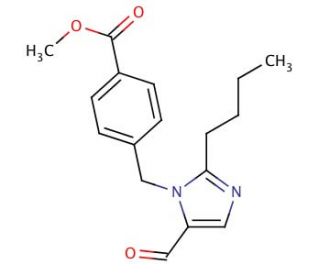 Methyl 4-[(2-Butyl-5-formyl-1H-imidazol-1-yl)methyl]benzoate (CAS 133040-03-6) - chemical structure image