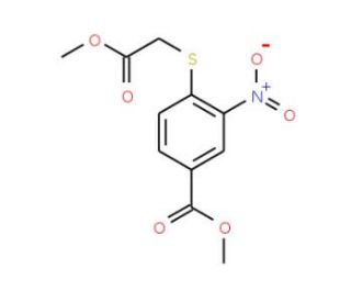 Methyl 4-[(2-methoxy-2-oxoethyl)sulfanyl]-3-nitrobenzenecarboxylate - chemical structure image