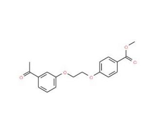 Methyl 4-[2-(3-acetylphenoxy)ethoxy]-benzenecarboxylate (CAS 937601-84-8) - chemical structure image