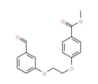 Methyl 4-[2-(3-formylphenoxy)ethoxy]-benzenecarboxylate (CAS 937601-83-7) - chemical structure image