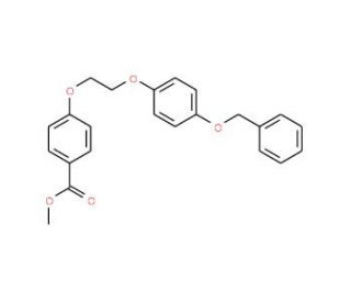 Methyl 4-{2-[4-(benzyloxy)phenoxy]-ethoxy}benzenecarboxylate (CAS 937602-33-0) - chemical structure image