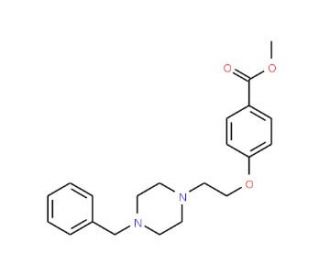 Methyl 4-[2-(4-benzylpiperazino)ethoxy]-benzenecarboxylate (CAS 937601-91-7) - chemical structure image