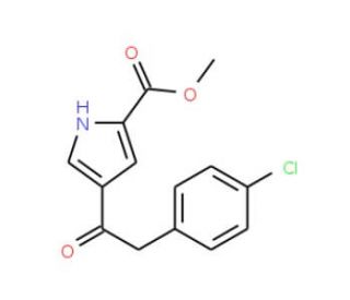 Methyl 4-[2-(4-chlorophenyl)acetyl]-1H-pyrrole-2-carboxylate - chemical structure image