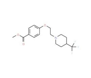 Methyl 4-{2-[4-(trifluoromethyl)piperidino]-ethoxy}benzenecarboxylate - chemical structure image