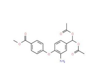 Methyl 4-{2-amino-4-[bis(acetyloxy)methyl]-phenoxy}benzenecarboxylate - chemical structure image