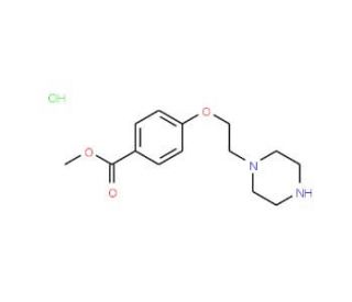 Methyl 4-(2-piperazinoethoxy)benzenecarboxylatehydrochloride - chemical structure image