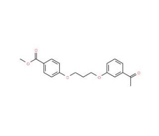 Methyl 4-[3-(3-acetylphenoxy)propoxy]-benzenecarboxylate (CAS 937602-02-3) - chemical structure image