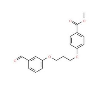 Methyl 4-[3-(3-formylphenoxy)propoxy]-benzenecarboxylate (CAS 937601-98-4) - chemical structure image