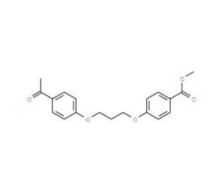 Methyl 4-[3-(4-acetylphenoxy)propoxy]-benzenecarboxylate (CAS 937602-04-5) - chemical structure image