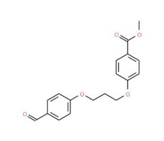 Methyl 4-[3-(4-formylphenoxy)propoxy]-benzenecarboxylate (CAS 937602-00-1) - chemical structure image