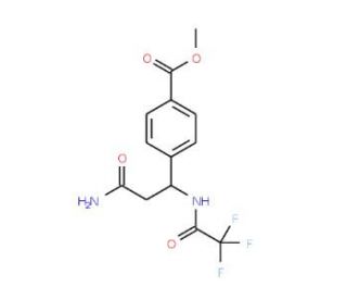 Methyl 4-{3-amino-3-oxo-1-[(2,2,2-trifluoroacetyl)amino]propyl}benzenecarboxylate - chemical structure image