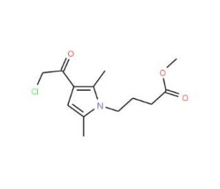 methyl 4-[3-(chloroacetyl)-2,5-dimethyl-1H-pyrrol-1-yl]butanoate - chemical structure image