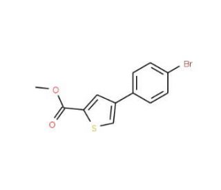Methyl 4-(4-bromophenyl)thiophene-2-carboxylate (CAS 26137-07-5) - chemical structure image