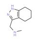 Methyl-(4,5,6,7-tetrahydro-1H-indazol-3-ylmethyl)-amine (CAS 883544-80-7) - chemical structure image
