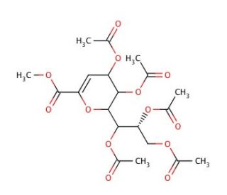 Methyl 4,5,7,8,9-Penta-O-acetyl-2,6-anhydro-3-deoxy-D-glycero-D-galacto-2-enonate - chemical structure image