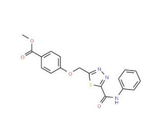 Methyl 4-{[5-(anilinocarbonyl)-1,3,4-thiadiazol-2-yl]methoxy}benzoate - chemical structure image