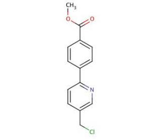 Methyl 4-[5-(chloromethyl)-2-pyridinyl]-benzenecarboxylate (CAS 886361-50-8) - chemical structure image