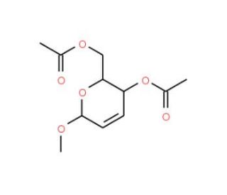 Methyl 4,6-Di-O-acetyl-2,3-dideoxy-&alpha;-D-threo-hex-2-enopyranoside (CAS 6605-29-4) - chemical structure image