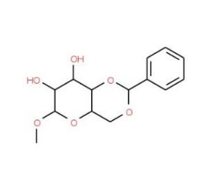Methyl 4,6-O-Benzylidene-&alpha;-D-glucopyranoside (CAS 14155-23-8) - chemical structure image