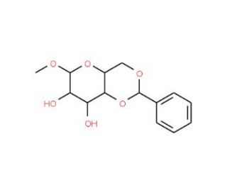 Methyl 4,6-O-Benzylidene-&beta;-D-glucopyranoside (CAS 14155-23-8) - chemical structure image