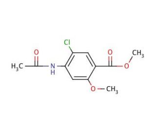 Methyl 4-acetamido-5-chloro-2-methoxybenzoate (CAS 4093-31-6) - chemical structure image
