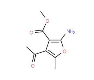 methyl 4-acetyl-2-amino-5-methyl-3-furoate - chemical structure image
